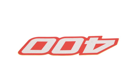 New OEM Yamaha 4GB-2163G-00-00 Red/Silver 400 Emblem Decal NOS