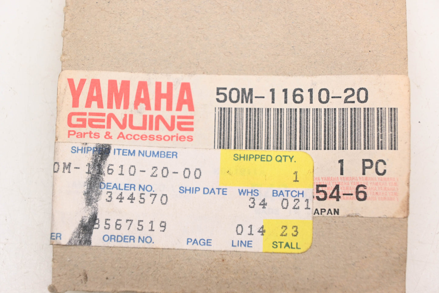New OEM Yamaha 50M-11610-20-00 Piston Ring Kit NOS