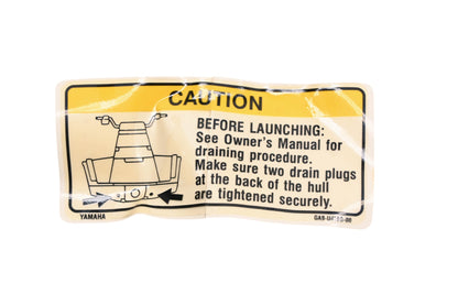 New OEM Yamaha GA9-U418G-00-00 Caution Label Decal NOS