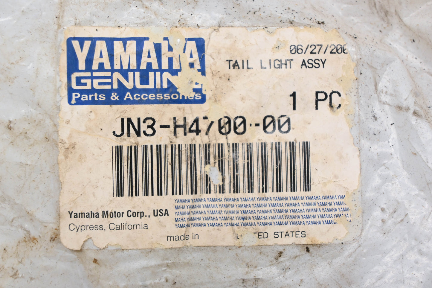 New OEM Yamaha JN3-H4700-00-00 Truck-Lite Model #45 Tail Light Assembly NOS