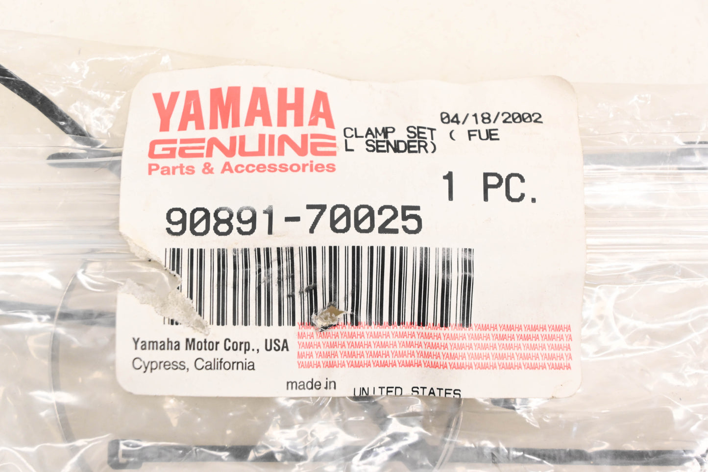 New OEM Yamaha 90891-70025-00 Fuel Sender Clamp Kit NOS