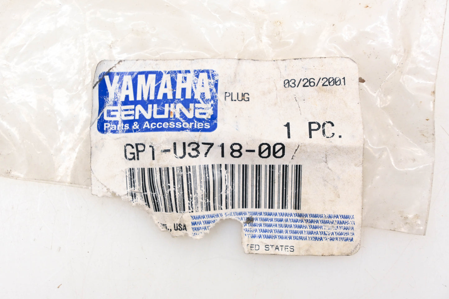 New OEM Yamaha GP1-U3718-00-00 Black Access Hole Plug Cap NOS