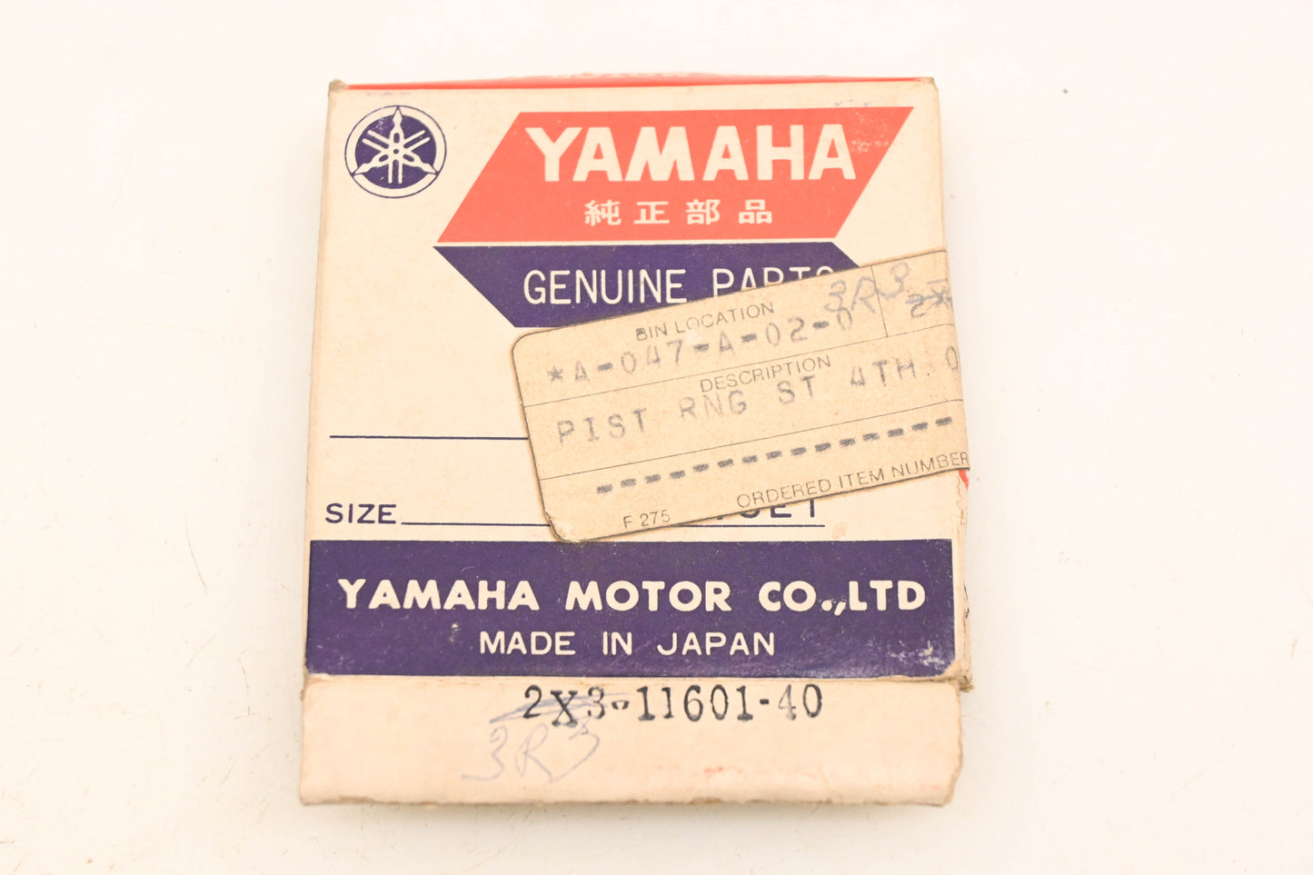 New OEM Yamaha 2X3-11601-40-00 Piston Ring Kit NOS