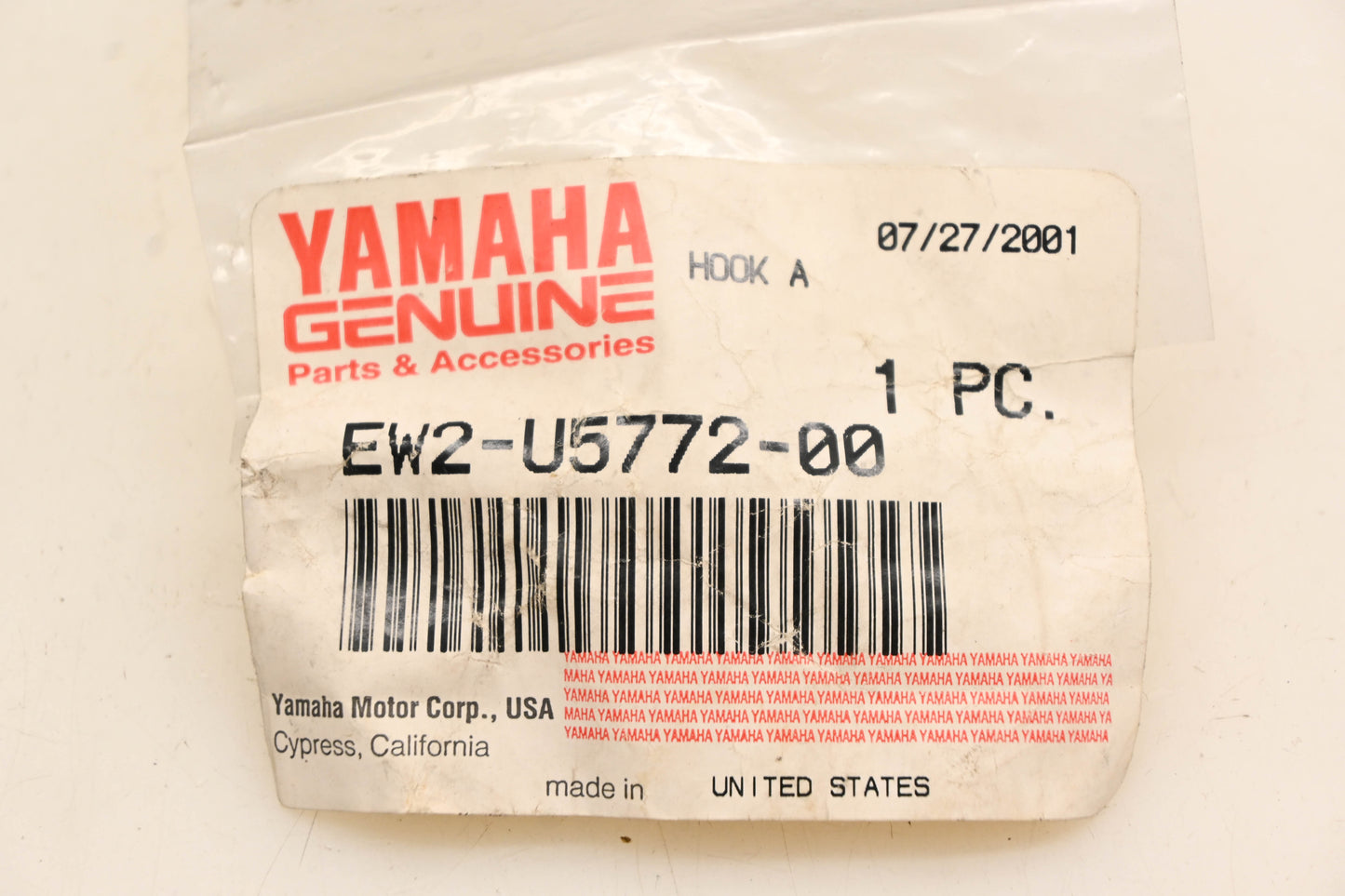 New OEM Yamaha EW2-U5772-00-00 Battery Band Hook NOS