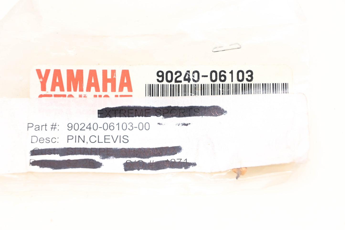 New OEM Yamaha 90240-06103-00 Clevis Pin NOS