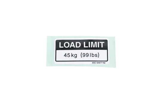 New OEM Yamaha 3GC-24877-A0-00 Load Limit Warning Label NOS