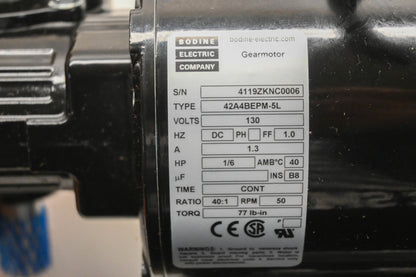 Bodine 4119ZK DC Right Angle Gear Motor NOS