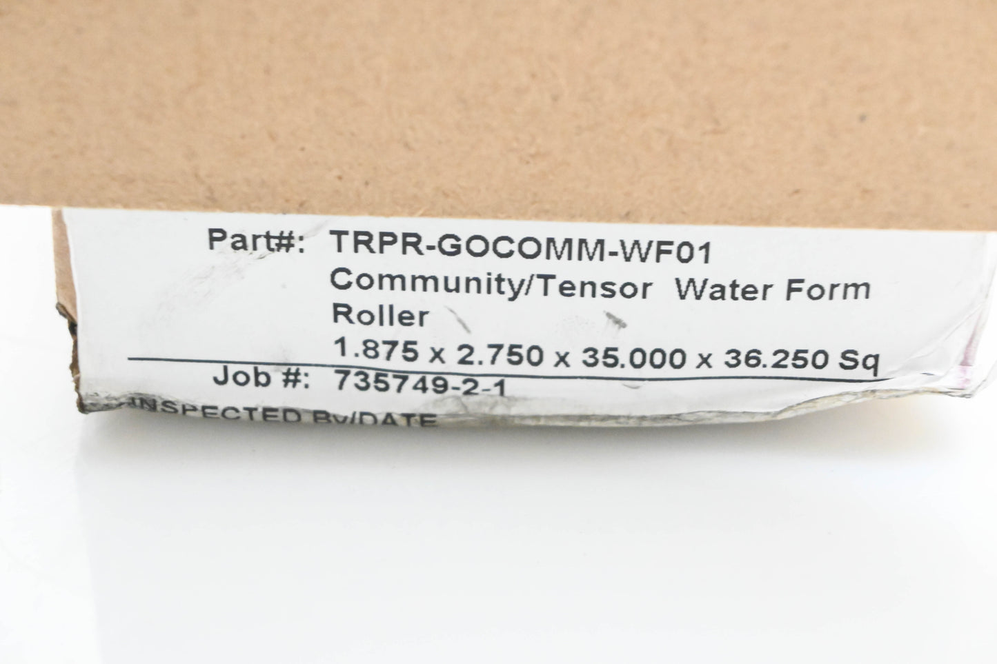 Finzer Roller TRPR-GOCOMM-WF01 1.875" X 2.75" X 35" X 36.25" Sq 23 Duro Water Form Roller NOS