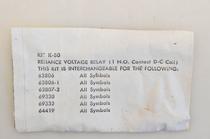 Reliance K-50 Contact Kit NOS
