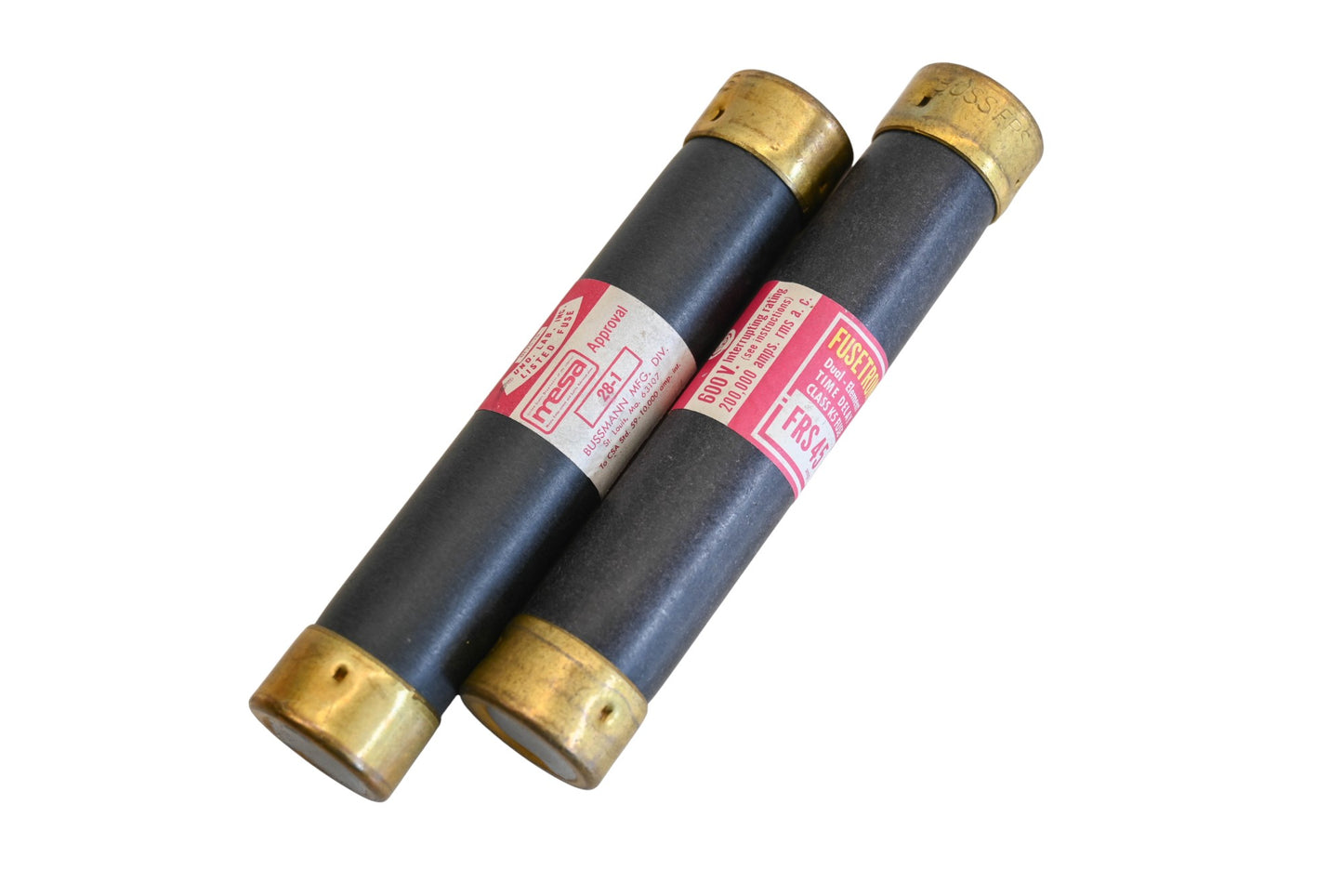 Bussmann FRS45, FRS-45 45A-600V Fusetron Fuses Qty 2
