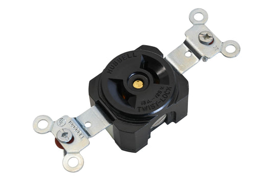 Hubbell 7535, 33-121-250 15A-125V Twist-Lock Receptacle Assembly NOS