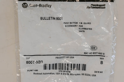 Allen Bradley 800T-N93 1" Push Button Guard Kit NOS