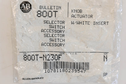 Allen Bradley 800T-N230F Selector Knob NOS