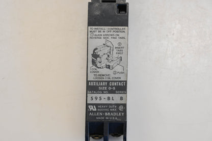 Allen Bradley 595-BL B Size 0-5 Auxiliary Contact Assembly NOS