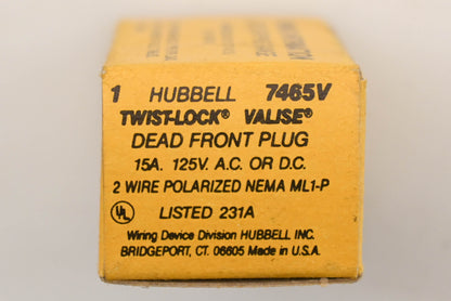 Hubbell 7465V 15A-125V Twist-Lock Plug Assembly NOS