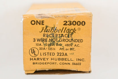 Hubbell 23000 20A-125V Locking Receptacle Kit NOS