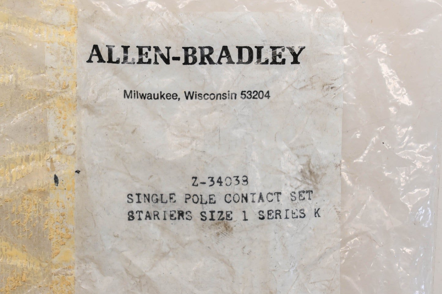 Allen Bradley Z-34038 Contact Kit NOS