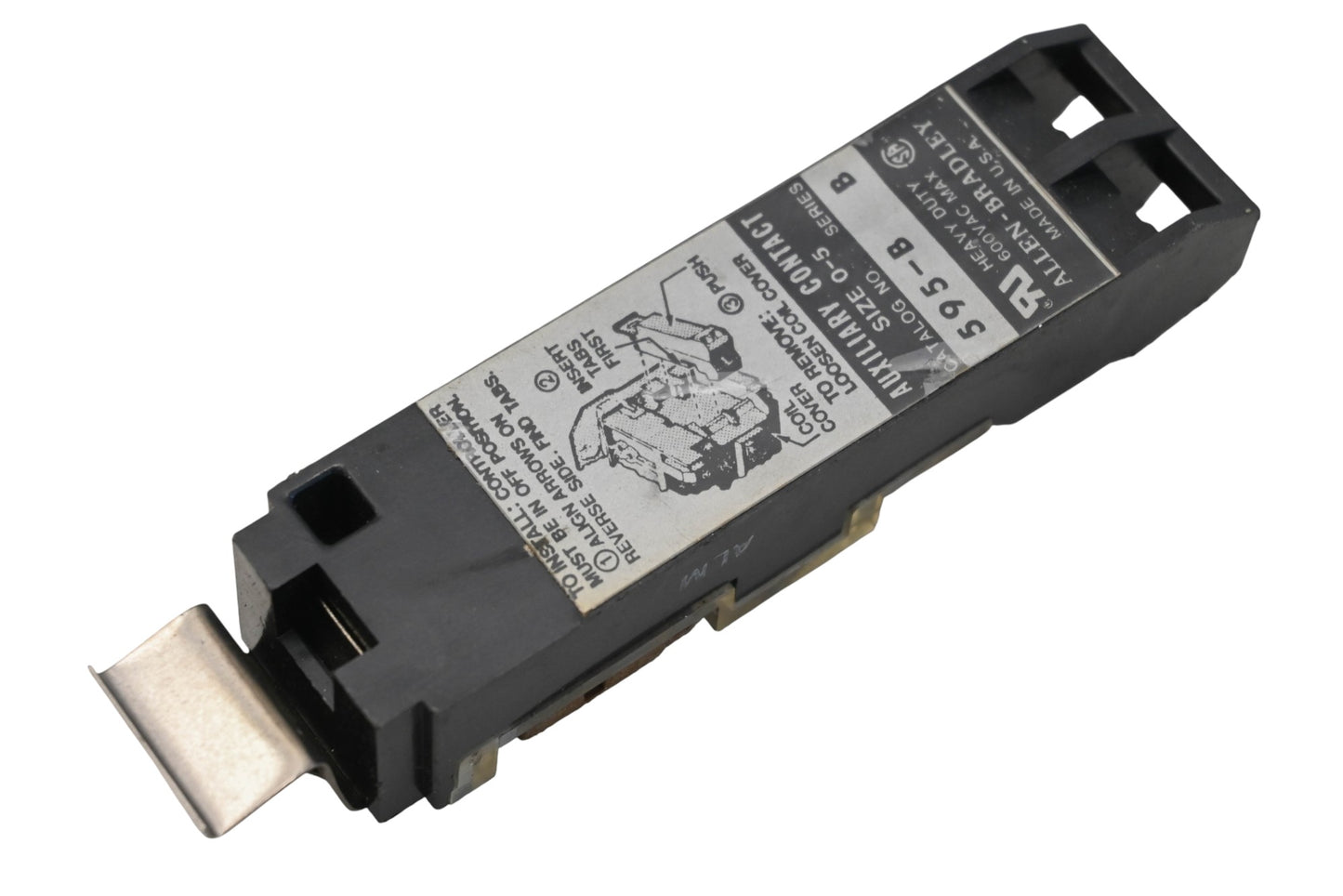 Allen Bradley 595-B B Size 0-5 Auxiliary Contact Assembly