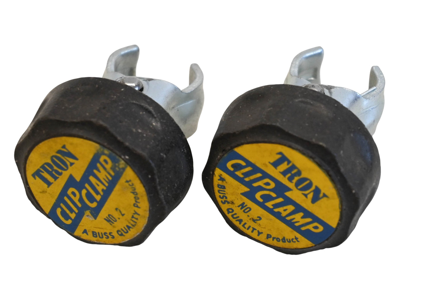 Bussmann NO.2 Tron Clip Clamps Qty 2 NOS