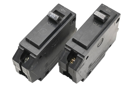 GE THQL1120 20A-120/240V Circuit Breakers Qty 2