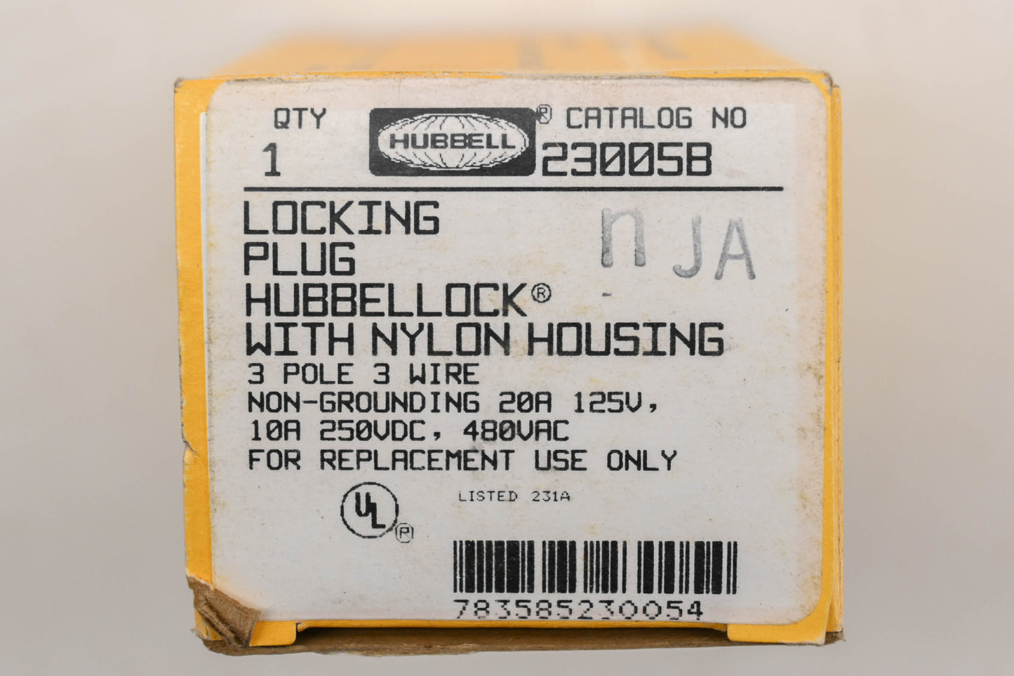 Hubbell 23005B Locking Plug Assembly NOS