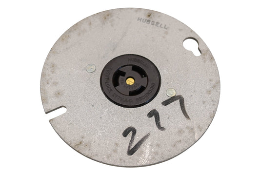 Hubbell HBL4761, 4761 15A-277V 4" Flange Receptacle NOS