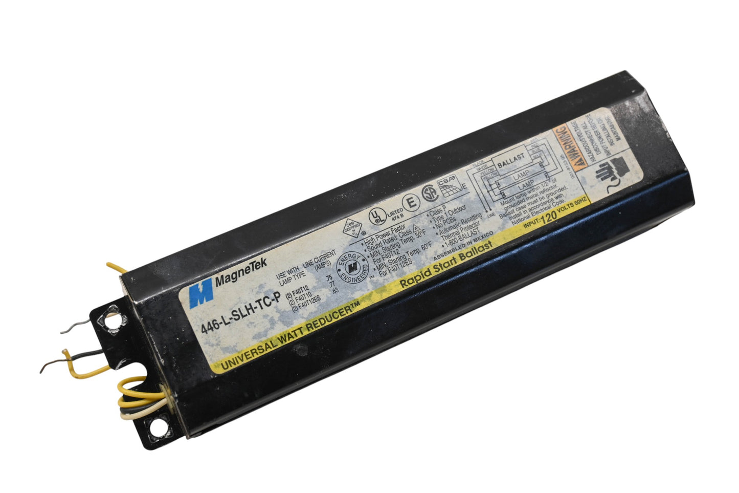 MagneTek 446-L-SLH-TC-P 120V-60Hz Fluorescent Light Ballast NOS