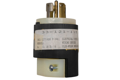 Hubbell HBL2821, 2821, 33-121-115 30A-277/480V Twist-Lock Plug Receptacle NOS