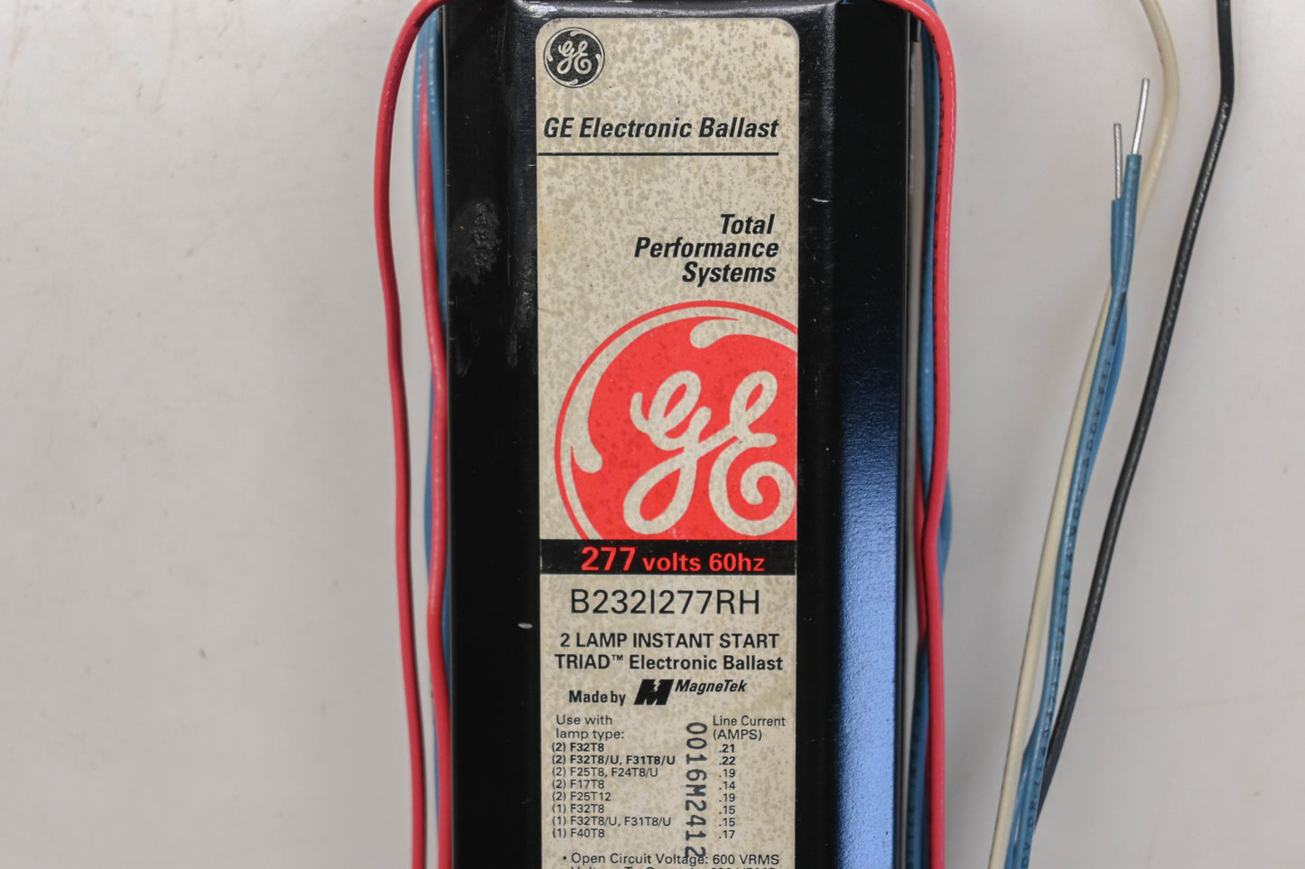 GE B2321277RH 277V-60Hz Electronic Ballast NOS