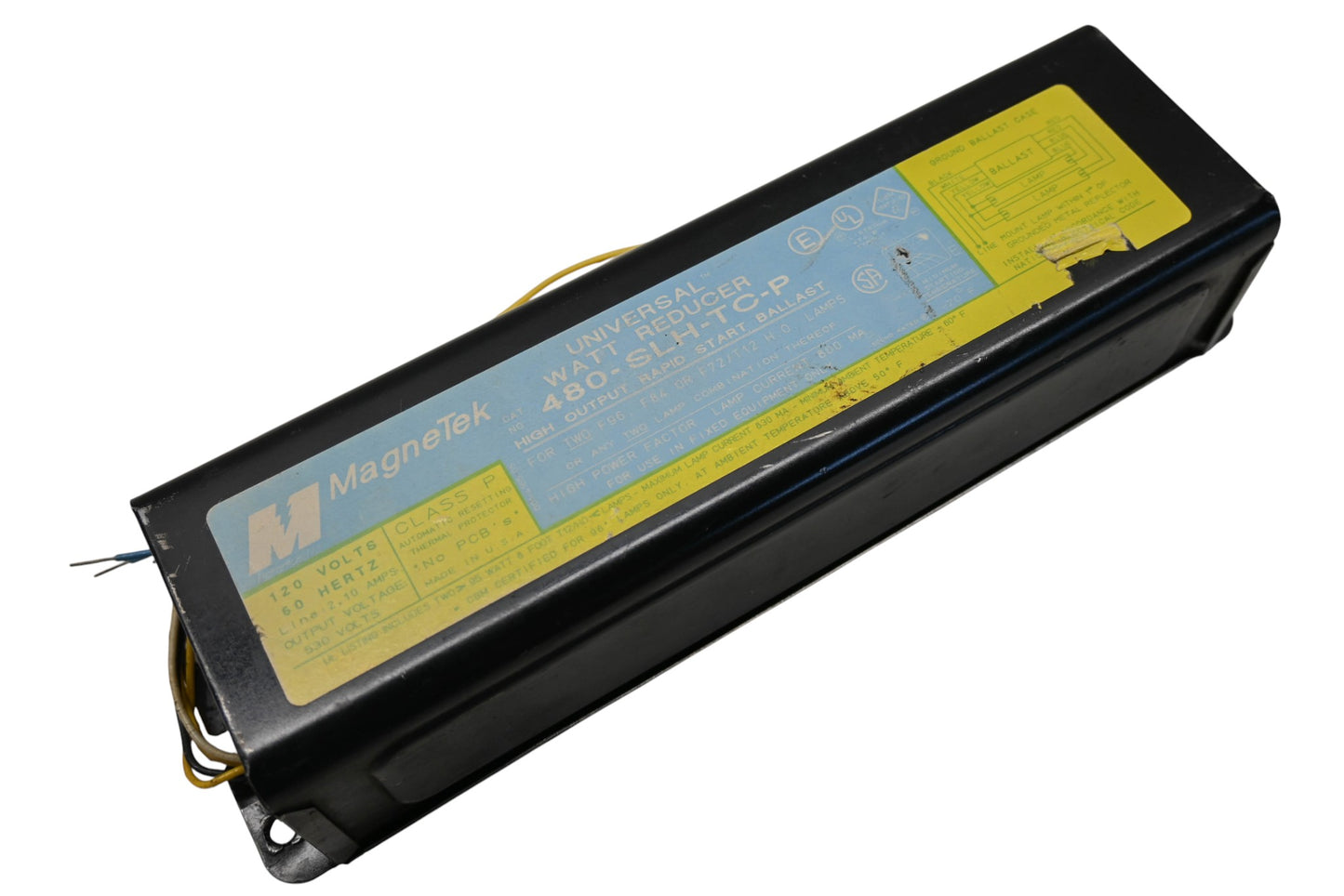 MagneTek 480-SLH-TC-P 120V-60Hz High Output Rapid Start Ballast NOS