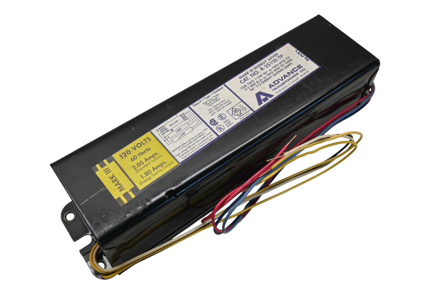 Advance R-2S110-TP 120V-60Hz Mark III Energy Saver Ballast NOS