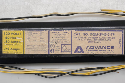 Advance RQM-2S40-3-TP 120V-60Hz Rapid Start Ballast