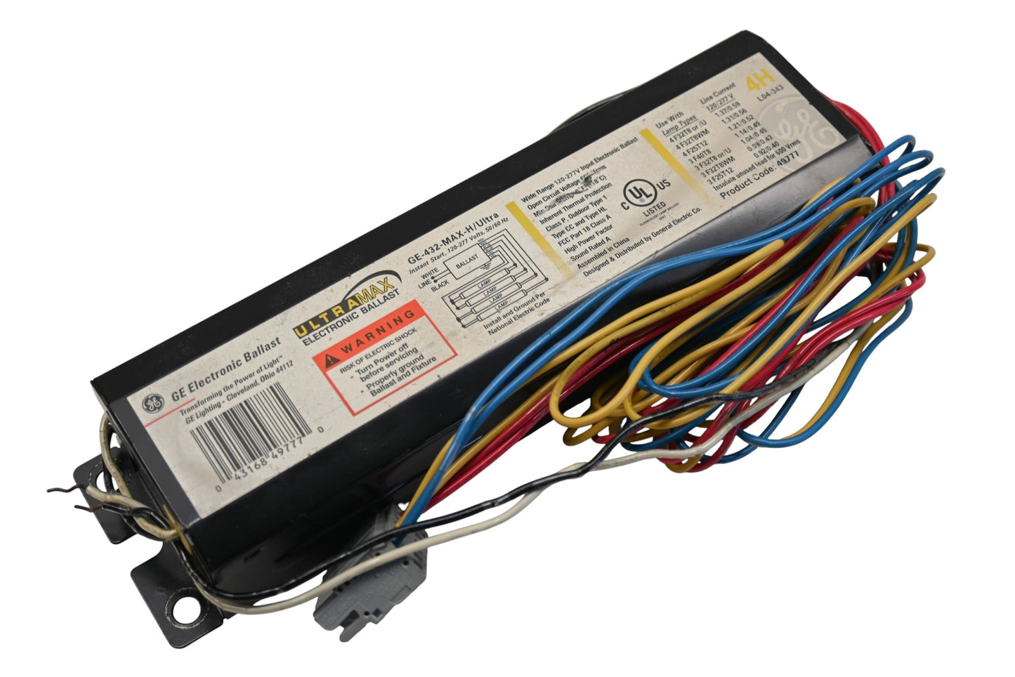 GE GE-432-MAX-H/ULTRA 120/277V-50/60Hz Electronic Ballast
