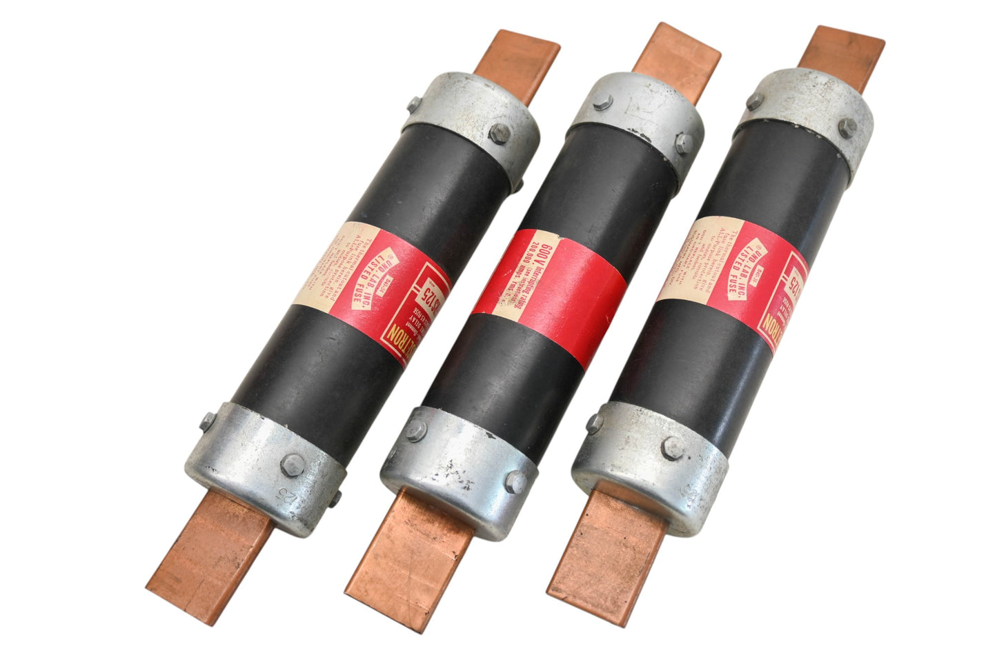 Bussmann FRS125 125A-600V Fusetron Duel Element Time Delay Fuse Qty 3