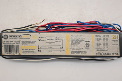 GE GE232-MAX-H/ULTRA 120/277V-50/60Hz Electronic Ballast NOS