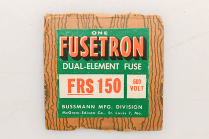 Bussmann FRS150 150A-600V Fusetron Duel Element Time Delay Fuse NOS