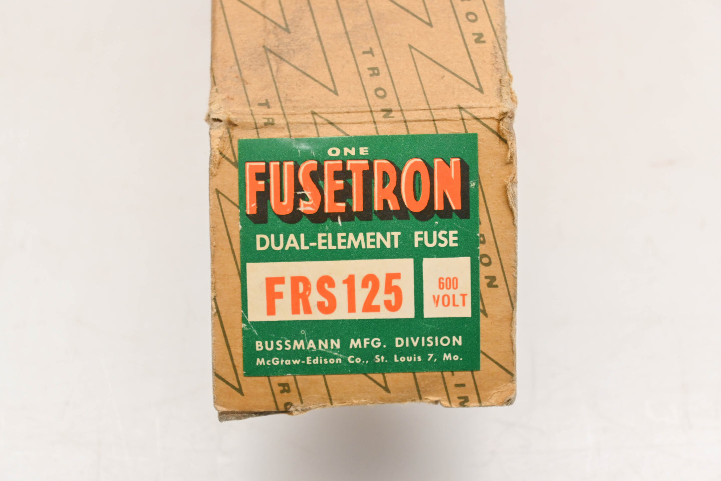Bussmann FRS125 125A-600V Fusetron Duel Element Time Delay Fuse NOS