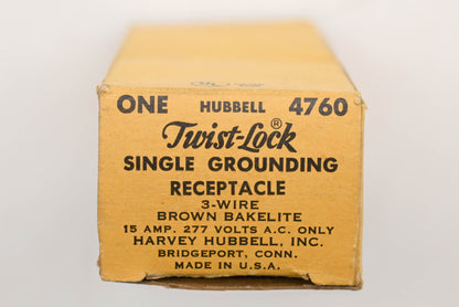 Hubbell 4760 15A-277V Twist Lock Receptacle Assembly NOS