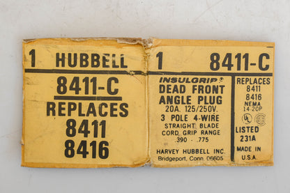 Hubbell 8411-C, 8411, 8416 Straight Blade Plug Kit NOS