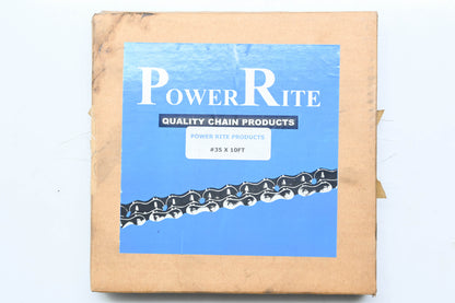 PowerRite 35-1R #35 10' Roller Chain & Master Link NOS
