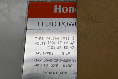 Honeywell V4055A-1031-3, V4055A 1031 3 Fluid Power Gas Valve NOS
