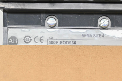 Allen-Bradley 500F-EOD930 NEMA Size 4 600V 135A AC Contactor NOS