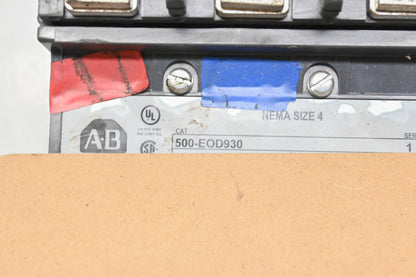 Allen-Bradley 500F-EOD930 NEMA Size 4 600V 135A AC Contactor