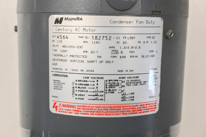 MagneTek 8-182752-01 1/2 HP 3 Phase Electric Motor