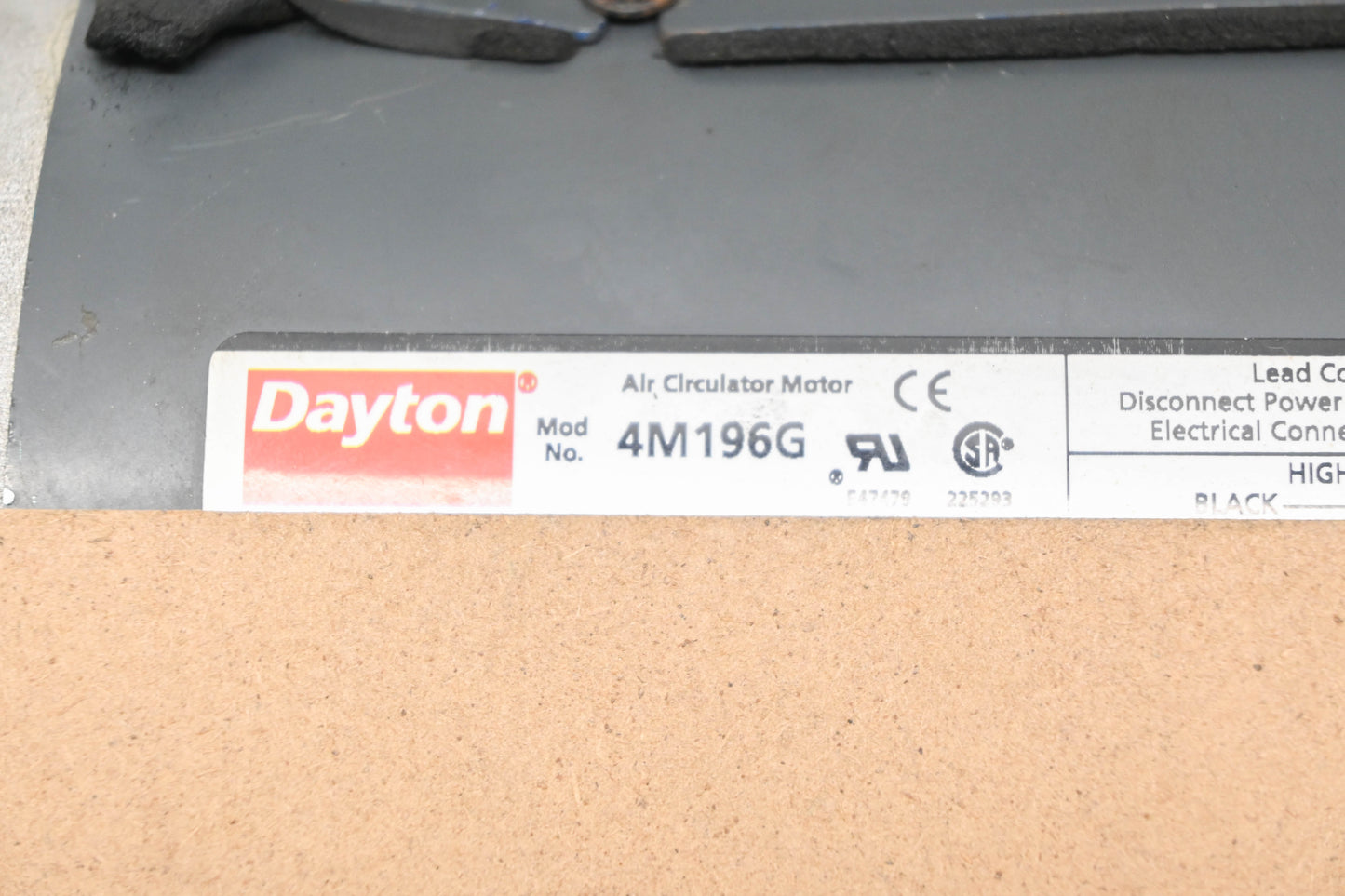 Dayton 4M196G 1/4 HP 2 Speed 115V Electric Motor NOS