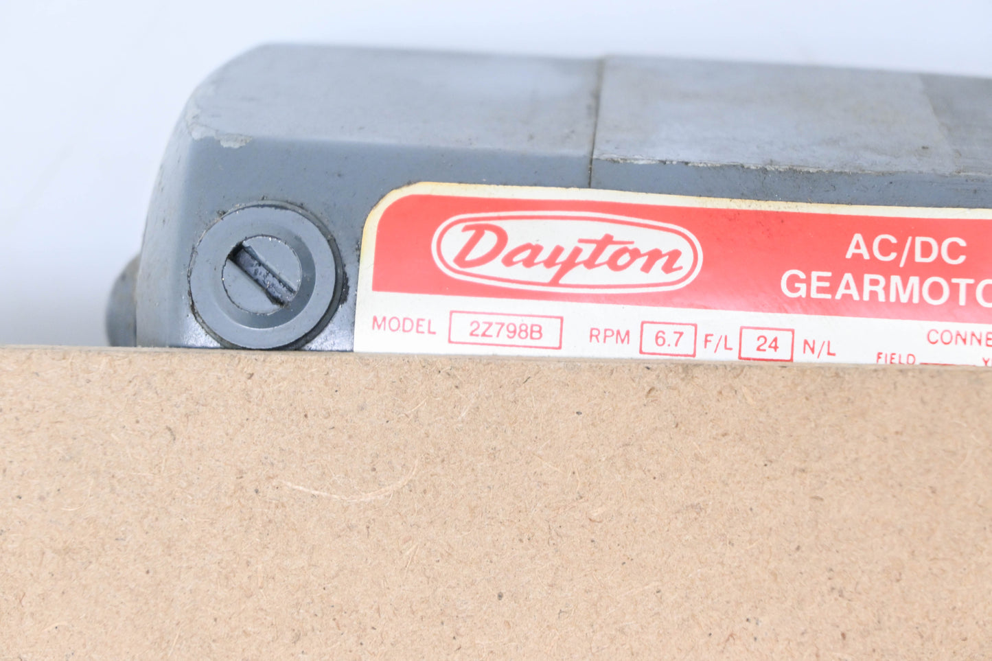 Dayton 2Z798B 1/15HP 115V 6.7RPM Electric Gear Motor