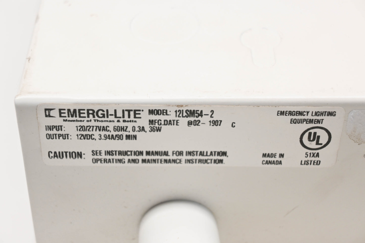 Emergi-Lite 12LSM54-2 2 Head Remote Emergency Light