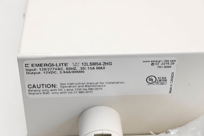 Emergi-Lite 12LSM54-2HG 2 Head Remote Emergency Light