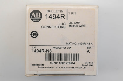 Allen-Bradley 1494R-N3 Lug Connector Kit NOS