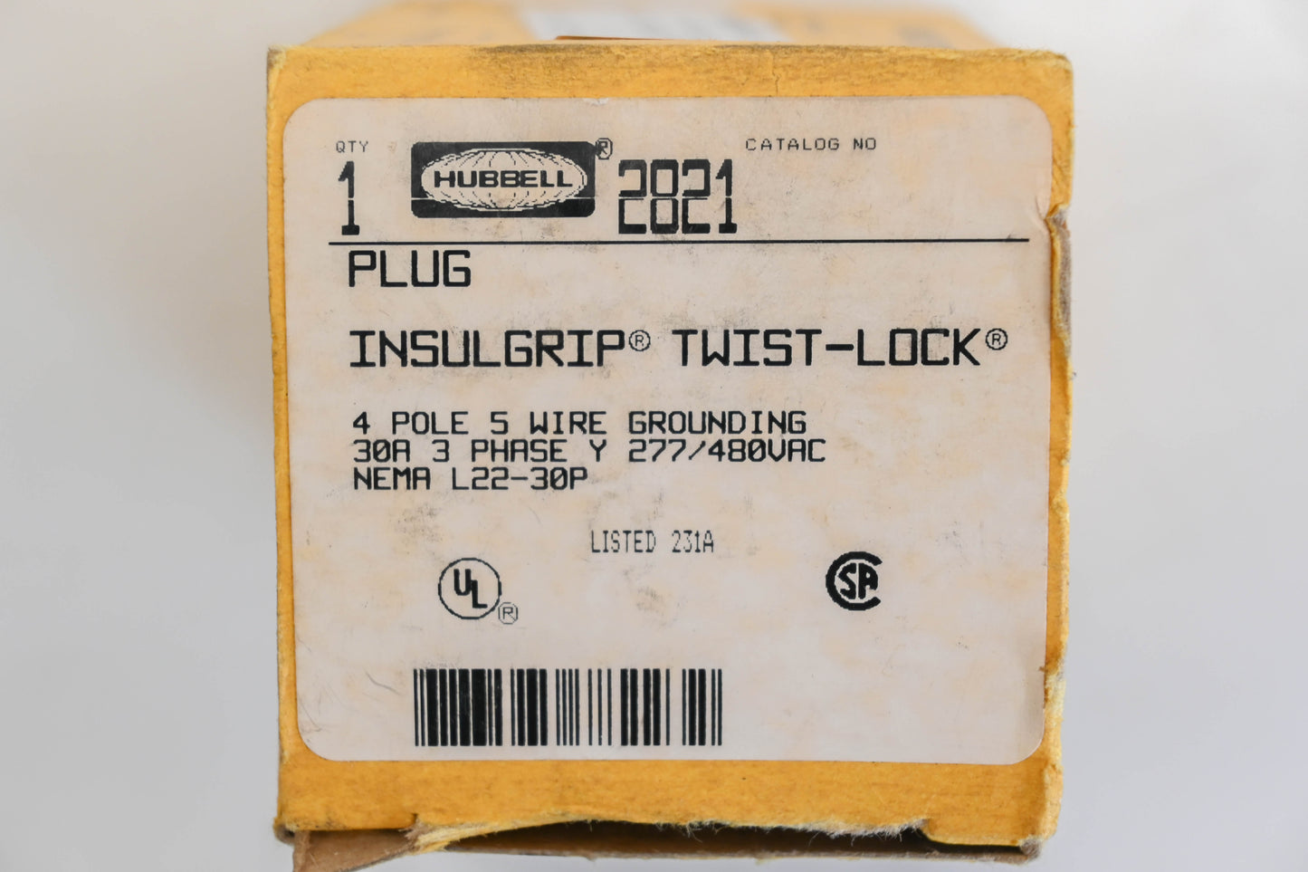 Hubbell 2821 Twist-Lock Plug Assembly NOS
